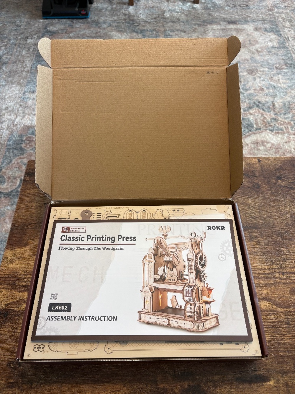 ROKR Classic Printing Press 3D Wooden Puzzle LK602 - NEW - Picture 2 of 4